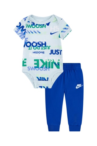 Body et pantalon - Blanc et bleu