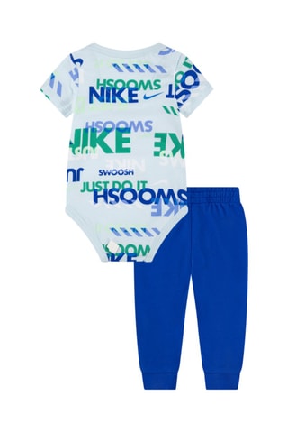 Body et pantalon - Blanc et bleu