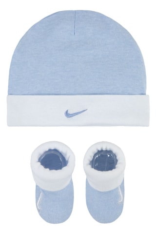 Bonnet et chaussons Simple Swoosh - Nike - Blanc et bleu