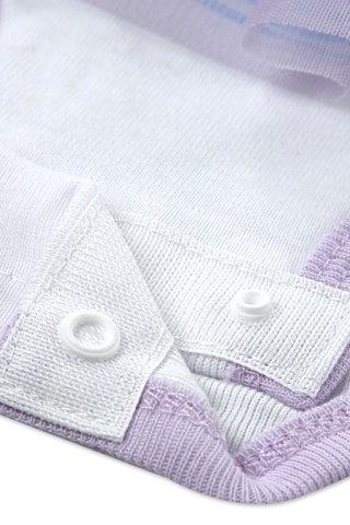 Body-robe et bandeau - Blanc, bleu et violet