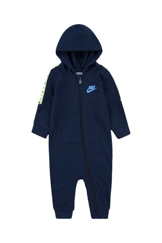 Grenouillère à capuche - Bleu et vert