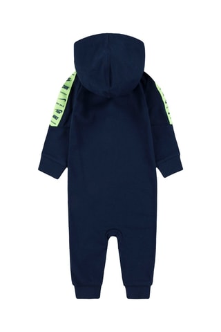 Grenouillère à capuche - Bleu et vert