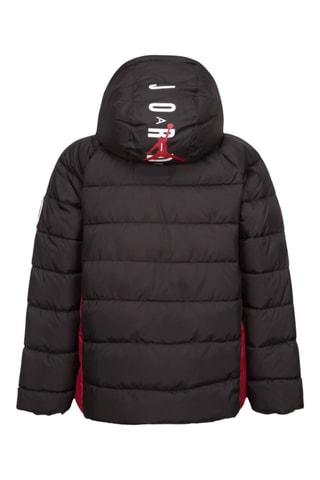 Doudoune à capuche - Blanc, noir et rouge