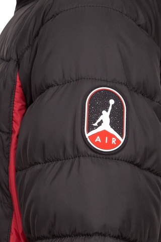 Doudoune à capuche - Blanc, noir et rouge