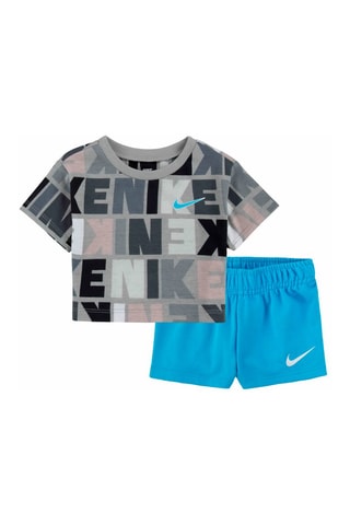 Tshirt et short - Noir, bleu et gris