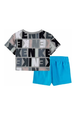 Tshirt et short - Noir, bleu et gris