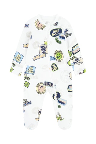 Grenouillère Aop Footed Coverall - Blanc et vert