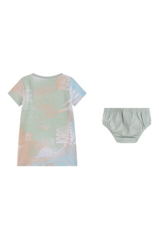 Robe  Tshirt et culotte Essentials - Blanc, vert et rose