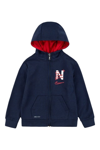 Sweat à capuche - Blanc, rouge et bleu