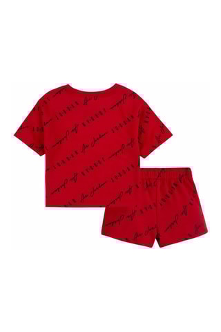 Tshirt et short - Blanc, noir et rouge