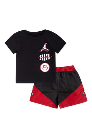 Tshirt et short Jumpman Stacked Play - Noir et rouge