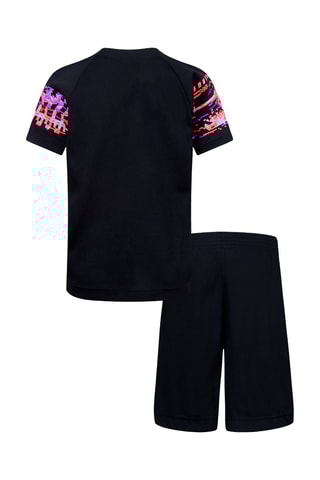 Tshirt et short - Noir, rouge, bleu et violet