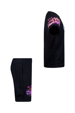 Tshirt et short - Noir, rouge, bleu et violet