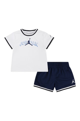 Tshirt et short - Blanc, noir et bleu