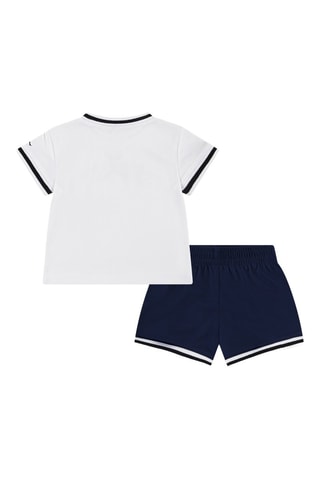 Tshirt et short - Blanc, noir et bleu
