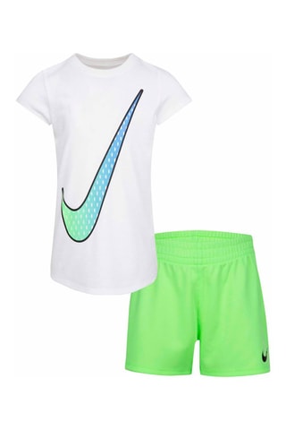 Tshirt et short - Blanc, bleu et vert