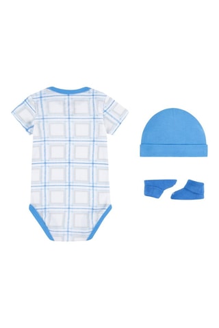 Ensemble 3 pièces - Blanc, bleu et gris