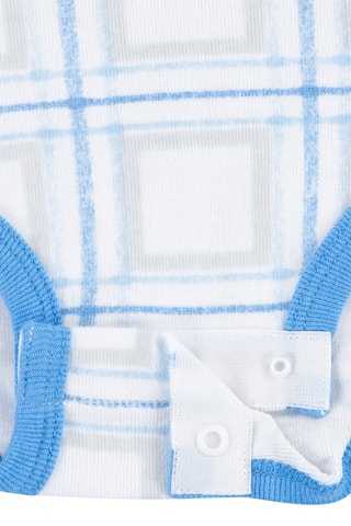 Ensemble 3 pièces - Blanc, bleu et gris