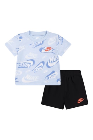 Tshirt et short On The Move - Blanc, noir et bleu