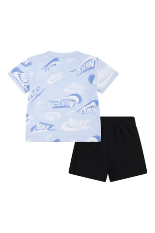 Tshirt et short On The Move - Blanc, noir et bleu