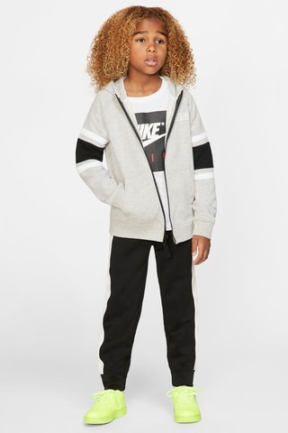 Sweat à capuche - Blanc, noir et gris