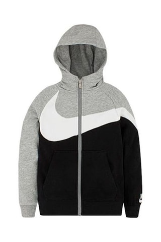 Veste à capuche - Blanc, noir et gris