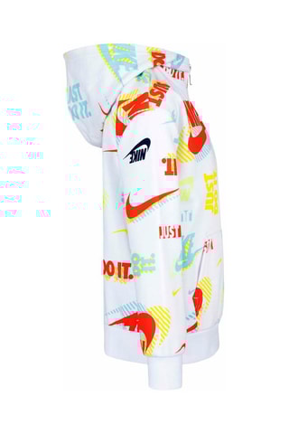 Sweat à capuche - Blanc, rouge, bleu et jaune