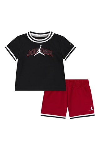 Tshirt et short - Blanc, noir et rouge