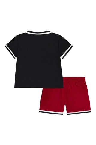 Tshirt et short - Blanc, noir et rouge