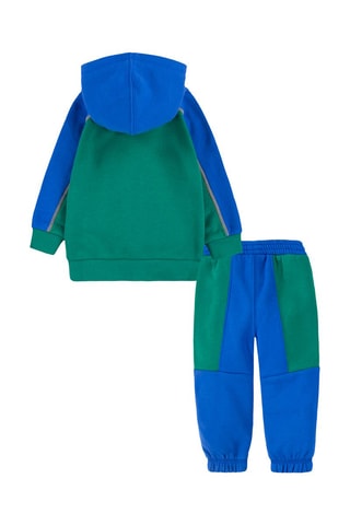 Sweat à capuche et pantalon - Bleu, vert, jaune et gris