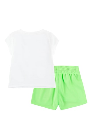 Tshirt et short - Blanc, noir, bleu et vert