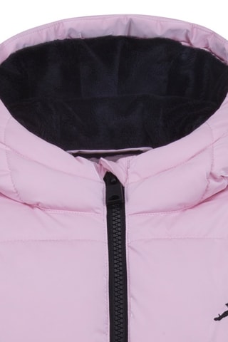 Doudoune à capuche - Noir et rose