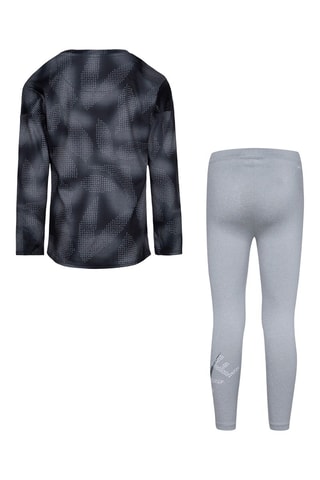 Tshirt et legging - Blanc, noir et gris
