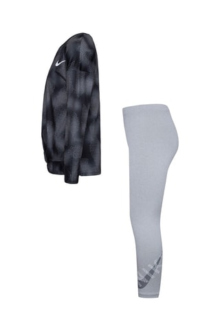 Tshirt et legging - Blanc, noir et gris