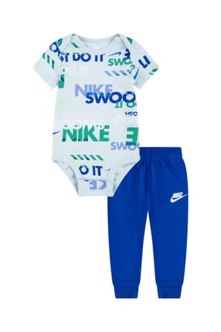 Body et pantalon Playful - Blanc, bleu et vert