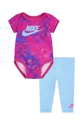 Body et legging - Bleu et rose