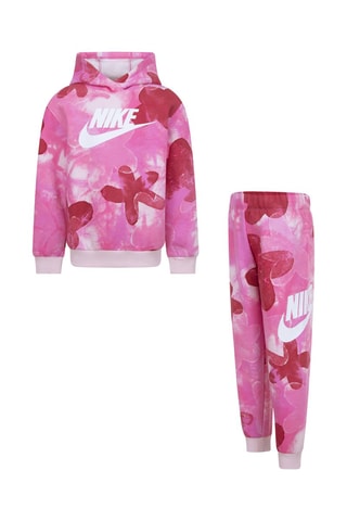 Sweat et jogging polaire tie and dye - Blanc, rouge et rose