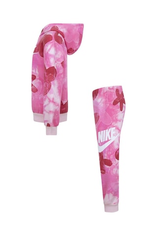 Sweat et jogging polaire tie and dye - Blanc, rouge et rose