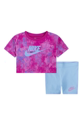 Crop top et cycliste - Bleu