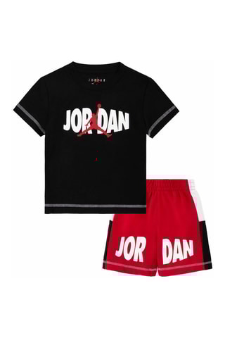 Tshirt et short - Blanc, noir et rouge