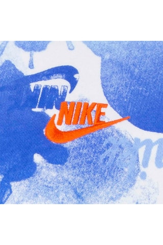 Sweat à capuche - Blanc, bleu et orange