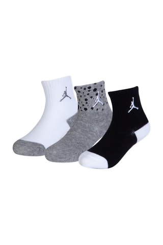 3 paires de chaussettes antidérapantes Cement - Jordan - Blanc, noir et gris