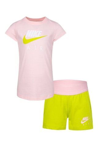 Tshirt et short - Blanc, vert et rose