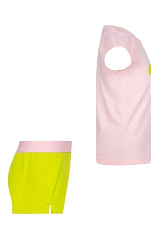 Tshirt et short - Blanc, vert et rose