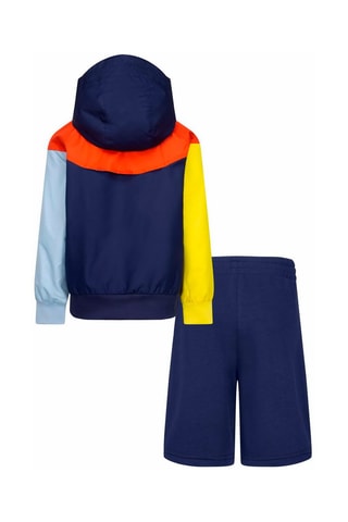 Veste de survêtement et bermuda - Rouge, bleu et jaune