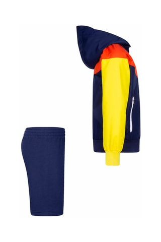 Veste de survêtement et bermuda - Rouge, bleu et jaune