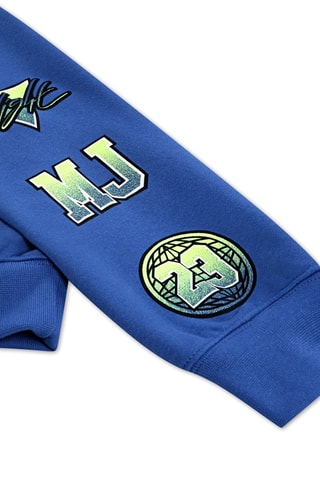 Sweat à capuche - Blanc, noir, bleu et vert