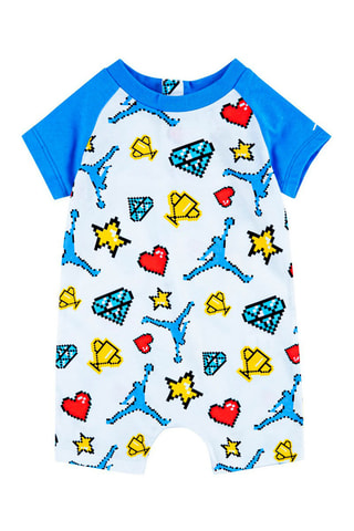 Barboteuse - Blanc, rouge, bleu et jaune