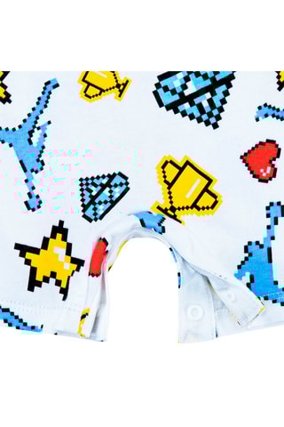 Barboteuse - Blanc, rouge, bleu et jaune