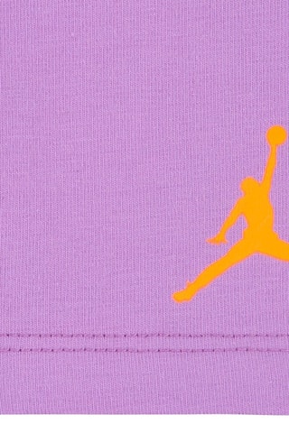 Tshirt et short Mini me Flight - Blanc, orange et violet